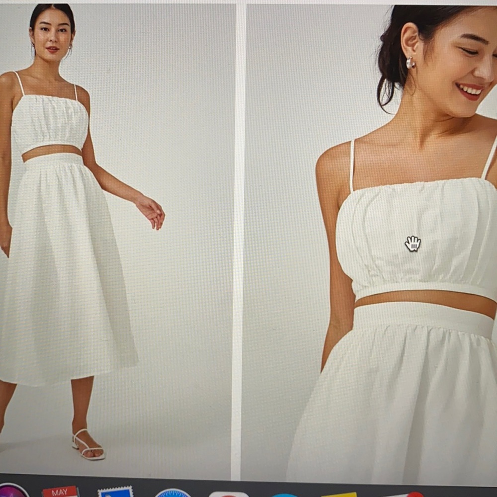 Love Bonito Linen Padded Bustier Crop Top